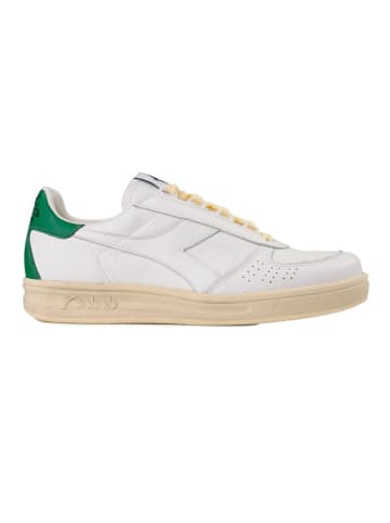 Diadora Skórzane sneakersy w kolorze biało-zielonym