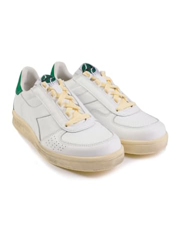 Diadora Leren sneakers wit/groen