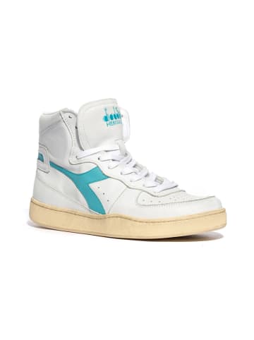 Diadora Leren sneakers wit/turquoise