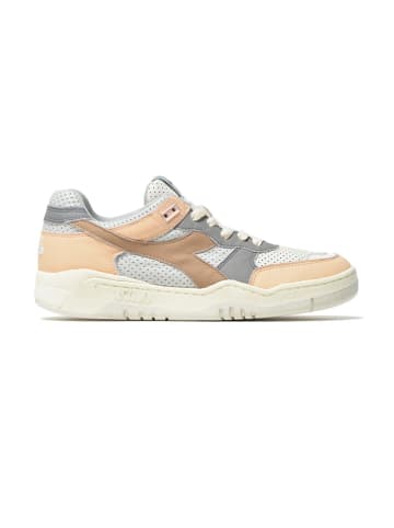 Diadora Leder-Sneakers in Beige/ Grau/ Weiß