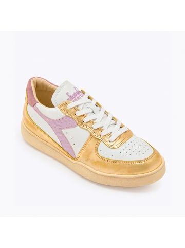 Diadora Leren sneakers goudkleurig/wit/lichtroze