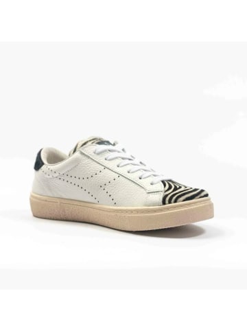 Diadora Leren sneakers wit/zwart