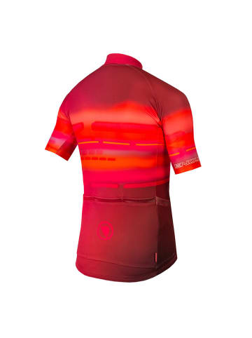 ENDURA Koszulka kolarska "Virtual Texture" w kolorze czerwonym