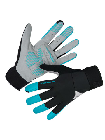 ENDURA Rękawiczki kolarskie "Windchill" w kolorze szaro-turkusowo-czarnym