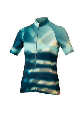 ENDURA Fietsshirt "Virtual Texture" turquoise/donkerblauw