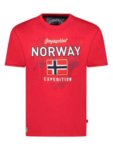 Geographical Norway Koszulka "Juitre" w kolorze czerwonym