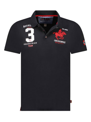 Geographical Norway Koszulka polo "Klub" w kolorze czarnym