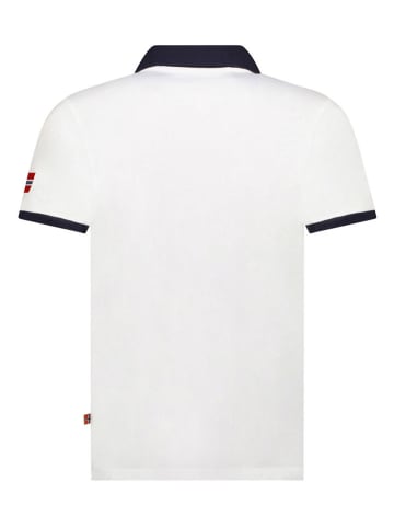 Geographical Norway Koszulka polo "Klub" w kolorze białym