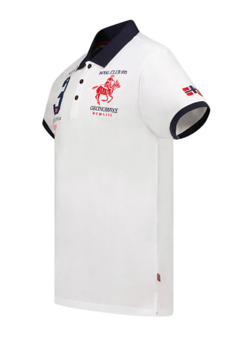 Geographical Norway Koszulka polo "Klub" w kolorze białym
