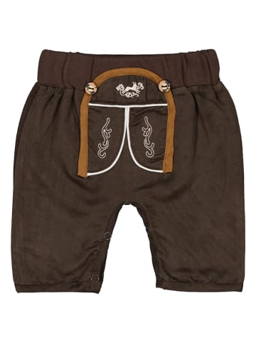 Isartrachten Spodnie w kolorze ciemnobrązowym