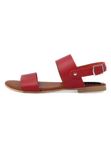 Studio 88 Skórzane sandały w kolorze czerwonym