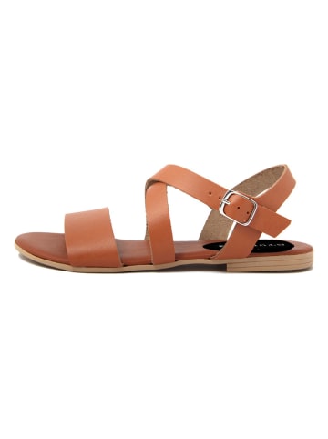 Studio 88 Leder-Sandalen in Hellbraun