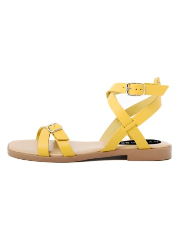 Studio 88 Leren sandalen geel