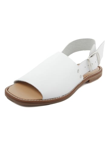 Studio 88 Skórzane sandały w kolorze białym