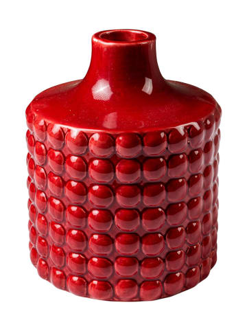 Novita Vase "Poppit" in Rot - (H)14 x Ø 12 cm