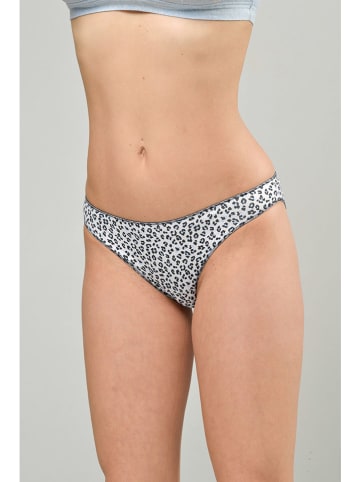 COTONELLA 3er-Set: Slips in Schwarz/ Hellblau/ Beige