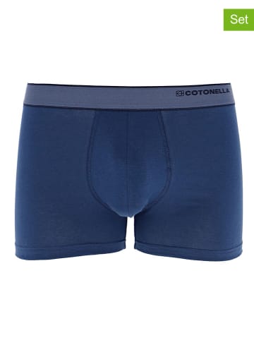 COTONELLA 2er-Set: Boxershorts in Dunkelblau
