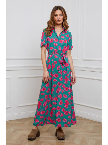 Joséfine Kleid "Niki" in Türkis/ Pink