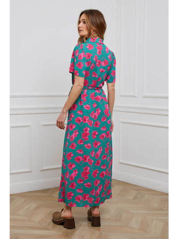 Joséfine Kleid "Niki" in Türkis/ Pink