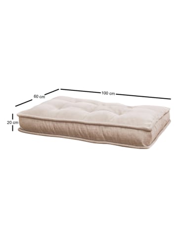 Scandinavia Concept Bodenkissen "Naturel Yer" in Creme - (B)100 x (H)20 x (T)60 cm