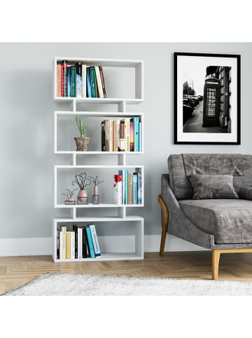 Scandinavia Concept Regał "Langdon" w kolorze białym na książki - 72 x 161 x 25 cm