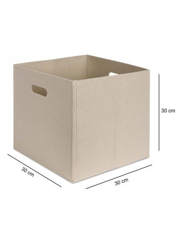 Scandinavia Concept 4er-Set: Aufbewahrungsboxen in Creme - (B)24 x (H)24 cm