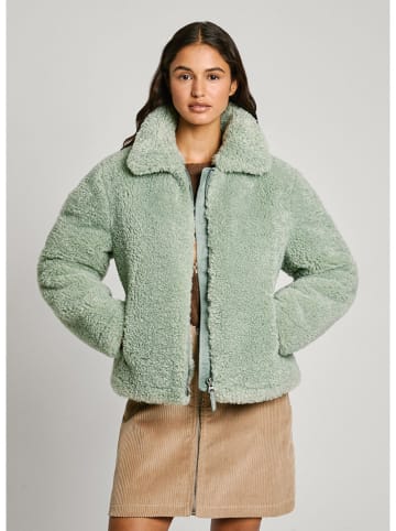 Pepe Jeans Teddyjacke in Hellgrün