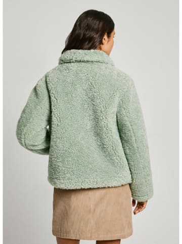 Pepe Jeans Teddyjacke in Hellgrün
