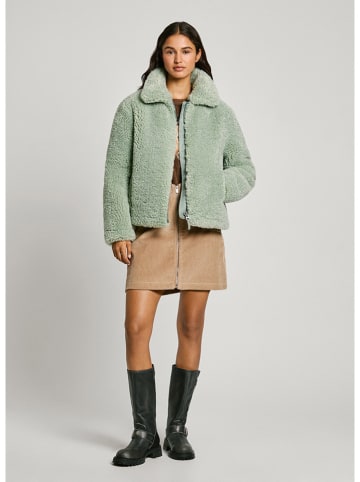 Pepe Jeans Teddyjacke in Hellgrün