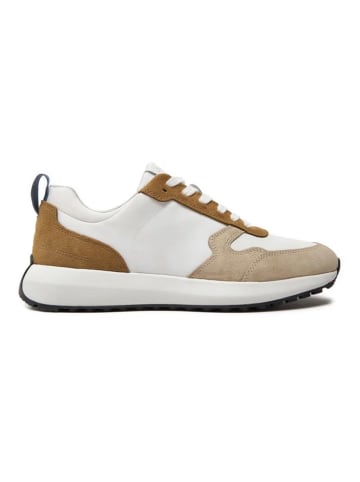 Geox Sneakersy "Volpiano" w kolorze biało-brązowym