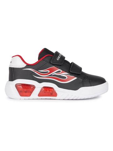 Geox Sneakers "Lights - Illuminus" in Schwarz/ Rot