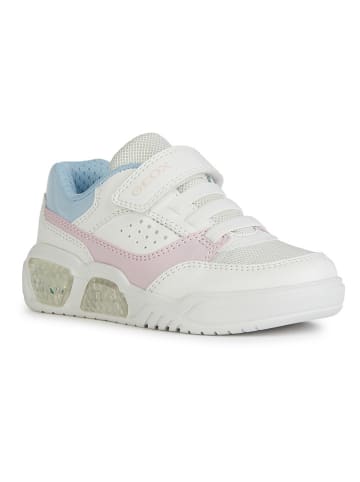 Geox Sneakersy "Lights - Illuminus" w kolorze biało-błękitno-jasnoróżowym