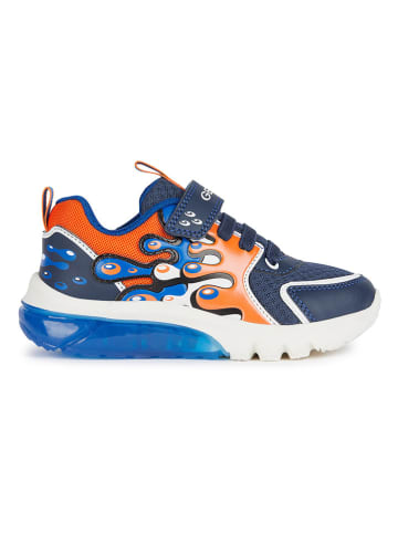 Geox Sneakers "Lights - Ciberdron" donkerblauw/oranje