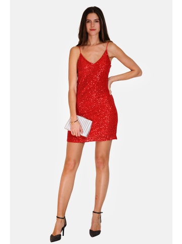 ASSUILI Paillettenkleid in Rot