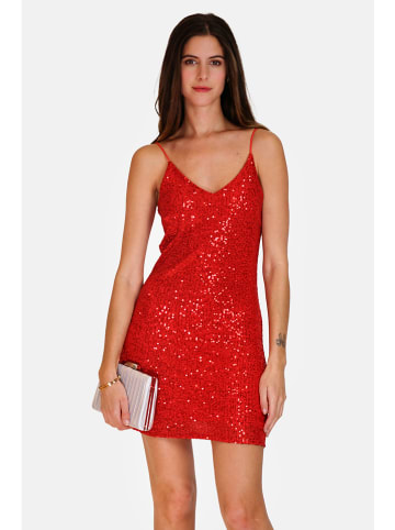 ASSUILI Paillettenkleid in Rot