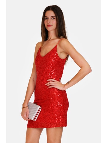 ASSUILI Paillettenkleid in Rot