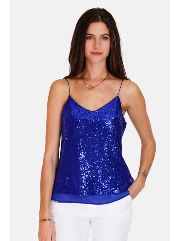 ASSUILI Paillettentop in Blau