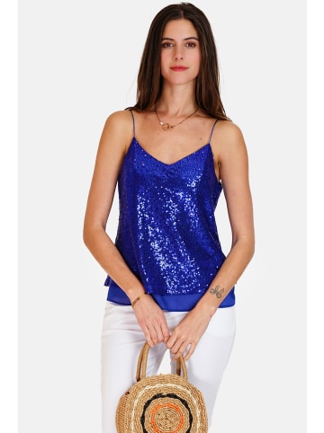 ASSUILI Paillettentop in Blau
