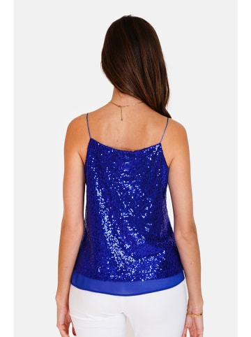 ASSUILI Paillettentop in Blau
