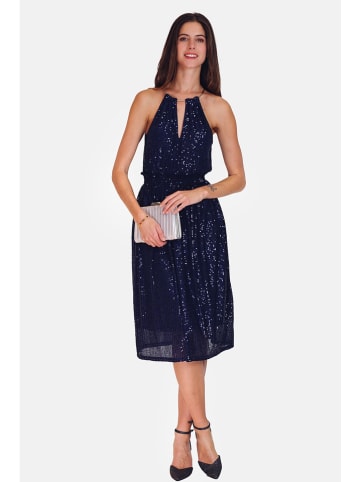 ASSUILI Paillettenkleid in Dunkelblau