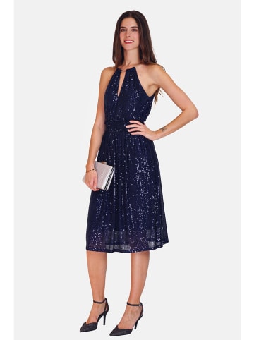 ASSUILI Paillettenkleid in Dunkelblau