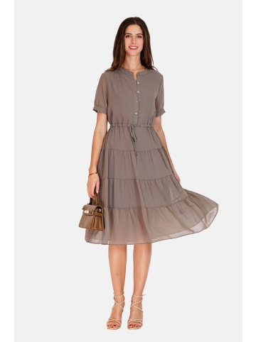 ASSUILI Kleid in Taupe