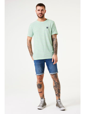 Garcia Shirt groen/donkerblauw/wit