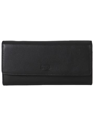 FREDs BRUDER Skórzany portfel "Bloomfield" w kolorze czarnym - 19 x 10 x 2,5 cm