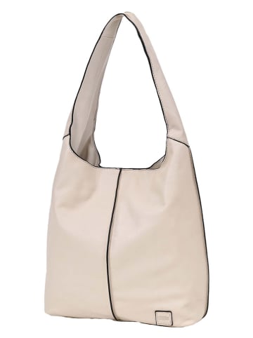 FREDs BRUDER Leder-Schultertasche in Creme - (B)40 x (H)33 x (T)10 cm