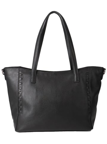 FREDs BRUDER Skórzany shopper bag w kolorze czarnym - 43 x 26 x 12 cm