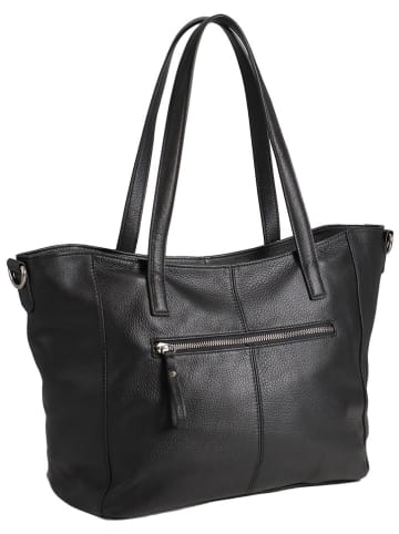 FREDs BRUDER Skórzany shopper bag w kolorze czarnym - 43 x 26 x 12 cm