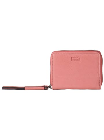 FREDs BRUDER Skórzany portfel "Airy" w kolorze różowym - 11 x 8 x 2 cm
