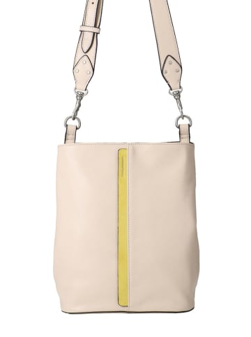 FREDs BRUDER Leder-Umhängetasche "Shea" in Beige - (B)25 x (H)25 x (T)18 cm