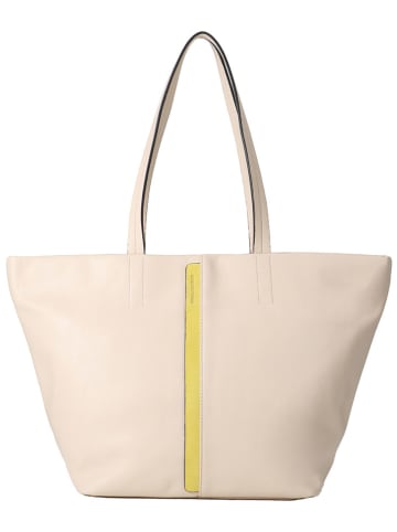 FREDs BRUDER Skórzany shopper bag w kolorze kremowym - 47 x 29 x 14 cm